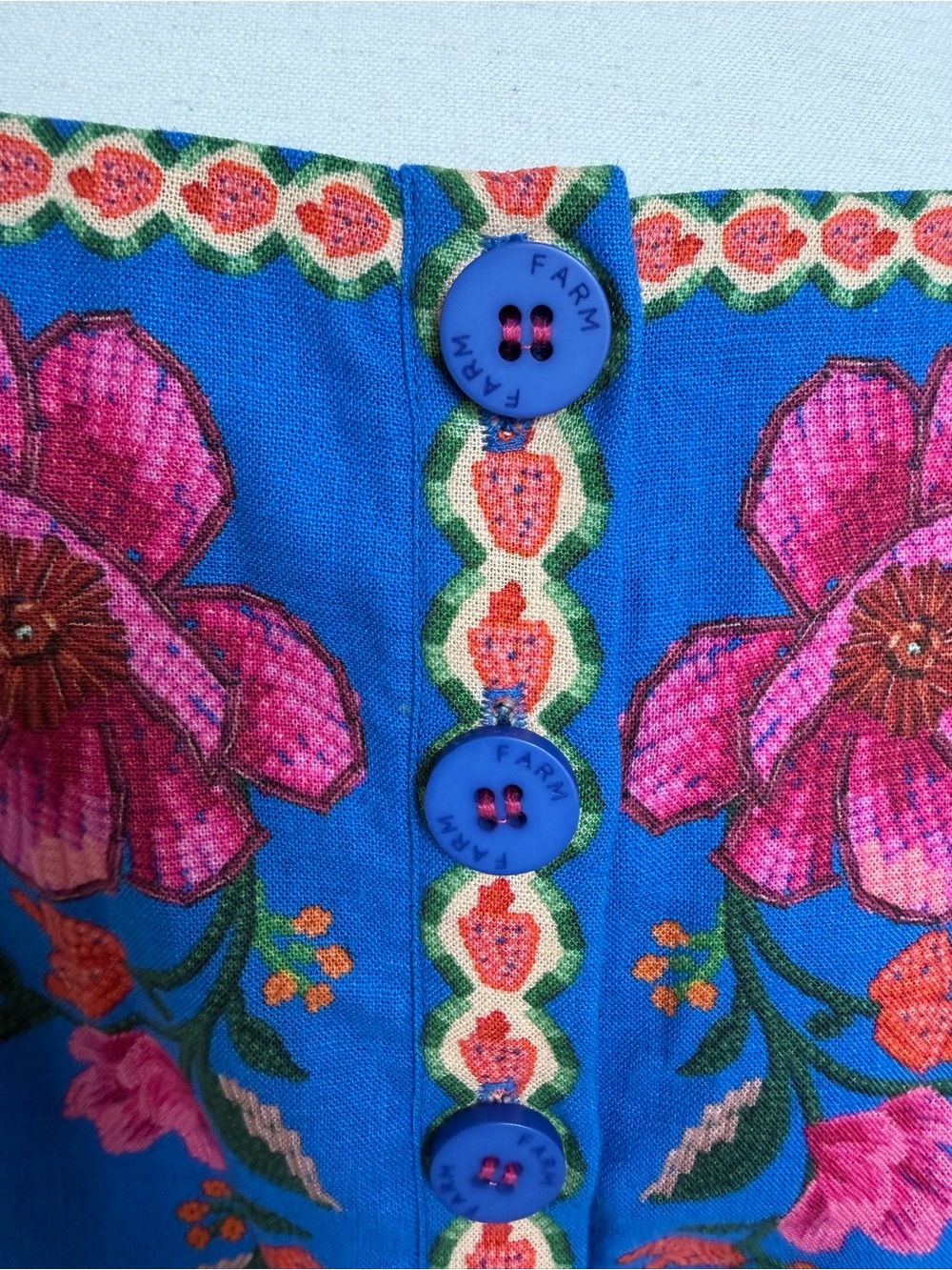 NWOT-Farm Rio Summer Fruit Scarf Romper-Large - Picture 3 of 7
